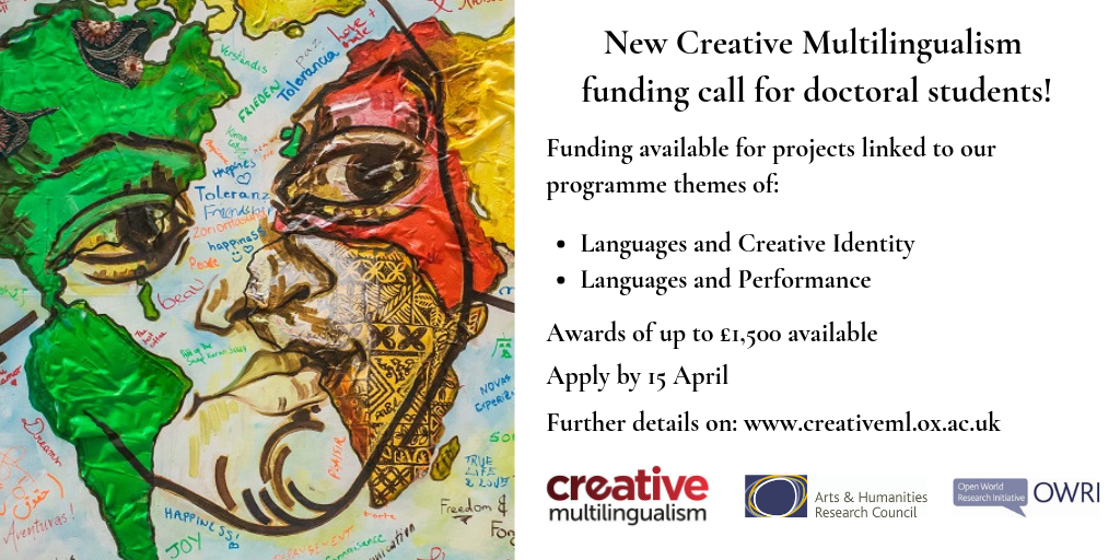 Creative Multilingualism Owri Funding Call Creative - 