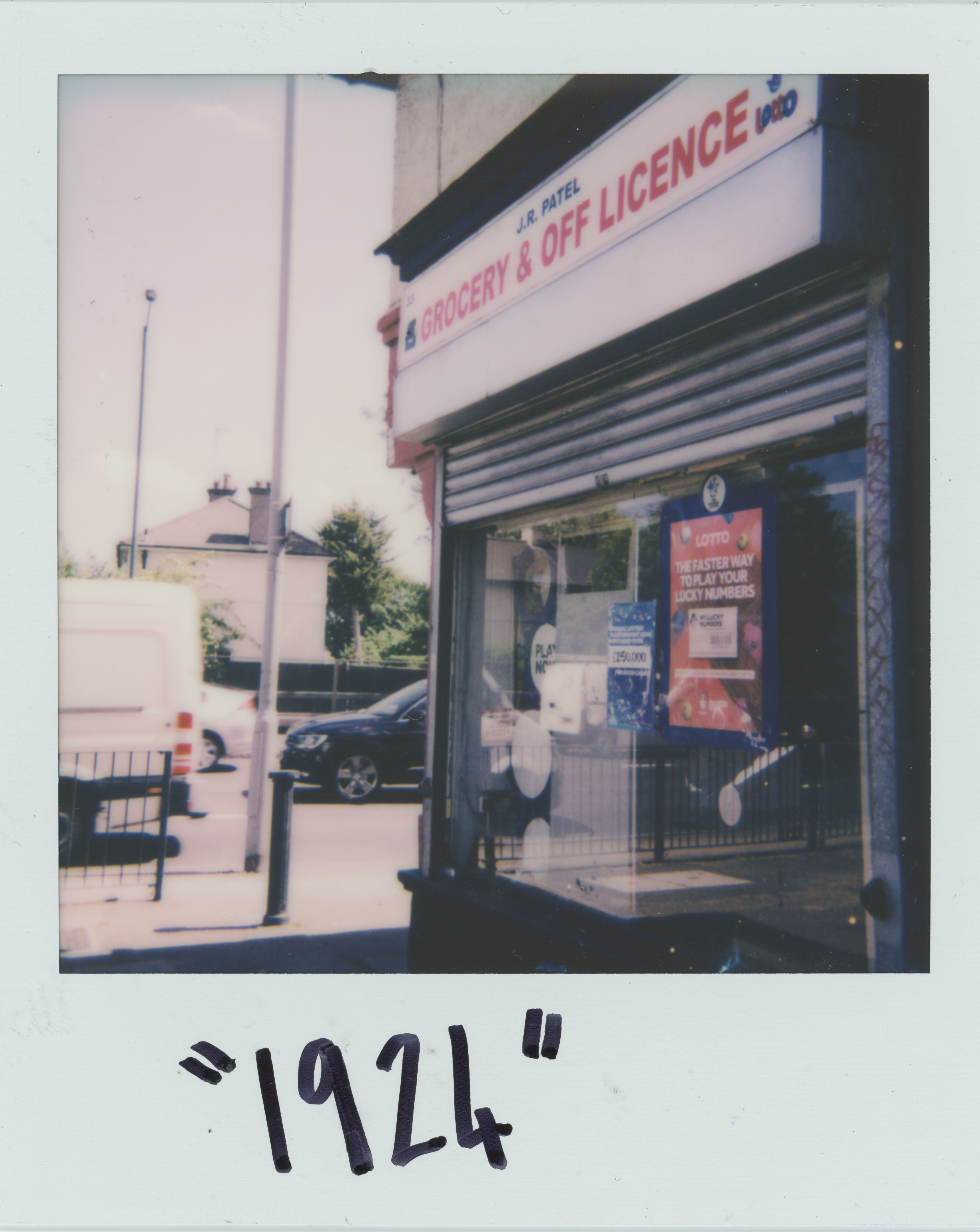 front window of a corner shop