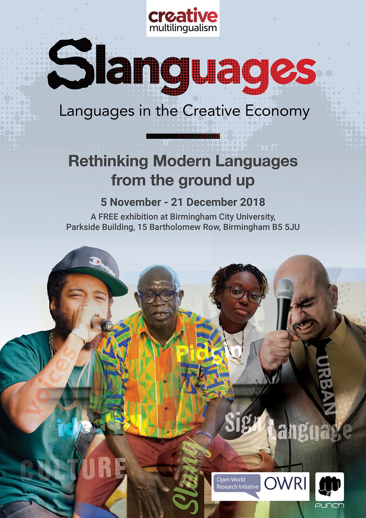 Slanguages exhibition poster