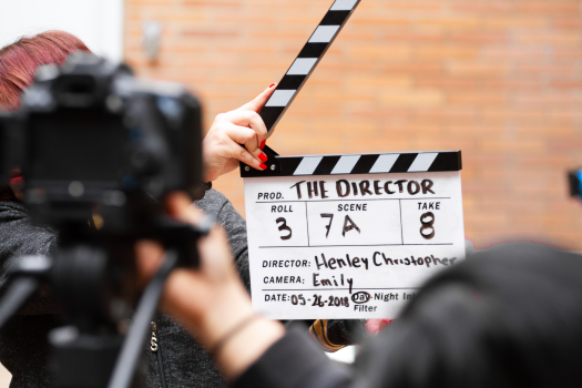 clapper board film