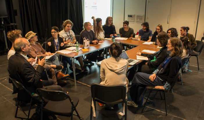 Participants in Anne Bérélowitch’s workshop at the Royal Central School of Speech and Drama, University of London, in July 2019. Photo by Georgiana Barcan.