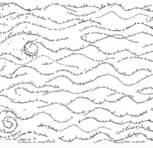 Sea calligram poem from Museu Valencià d'Etnologia 