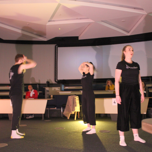 Dance Ahead performing at the Performing Languages conference