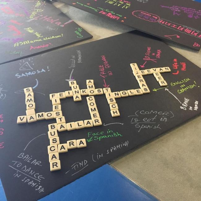 Multilingual scrabble game