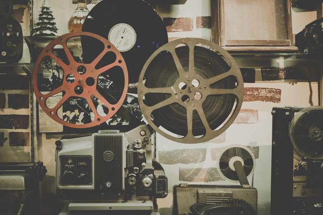 Old-fashioned film equipment